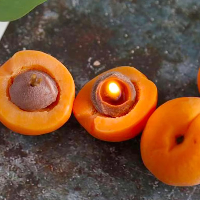 Candle Making Supplies - 3D Apricot Fruit Candle Silicone Mold