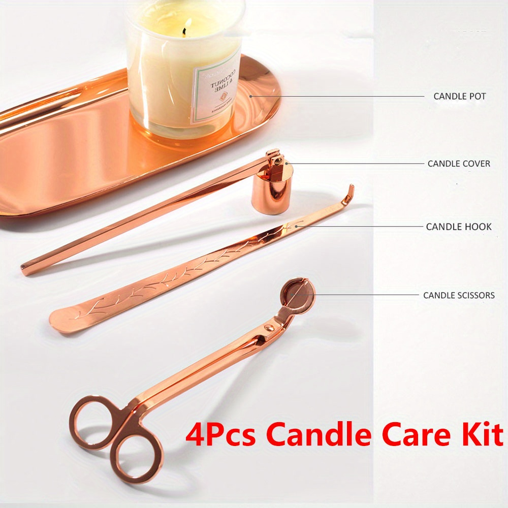 Candle Making Supplies - 4pcs/set Luxury Candle Care Kit Stainless