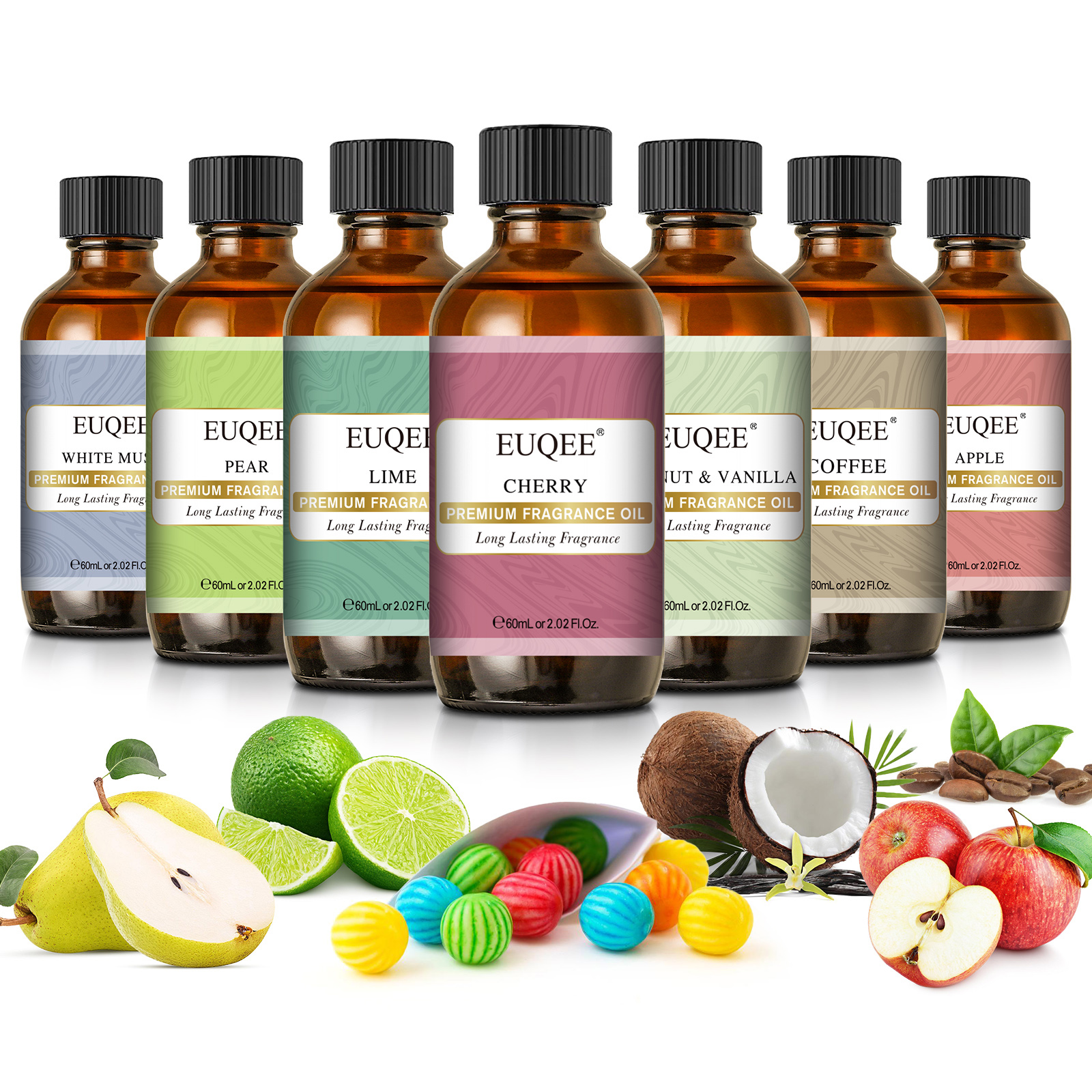 Candle Making Raw Material - EUQEE 60ml (2 Fl.Oz.) Leather Coffee