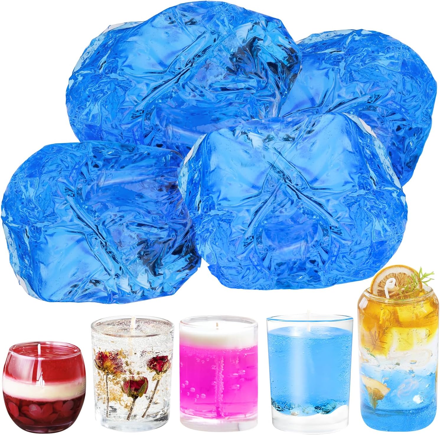 Candle Making Raw Material - 100G Blue Clear Wax for Candle