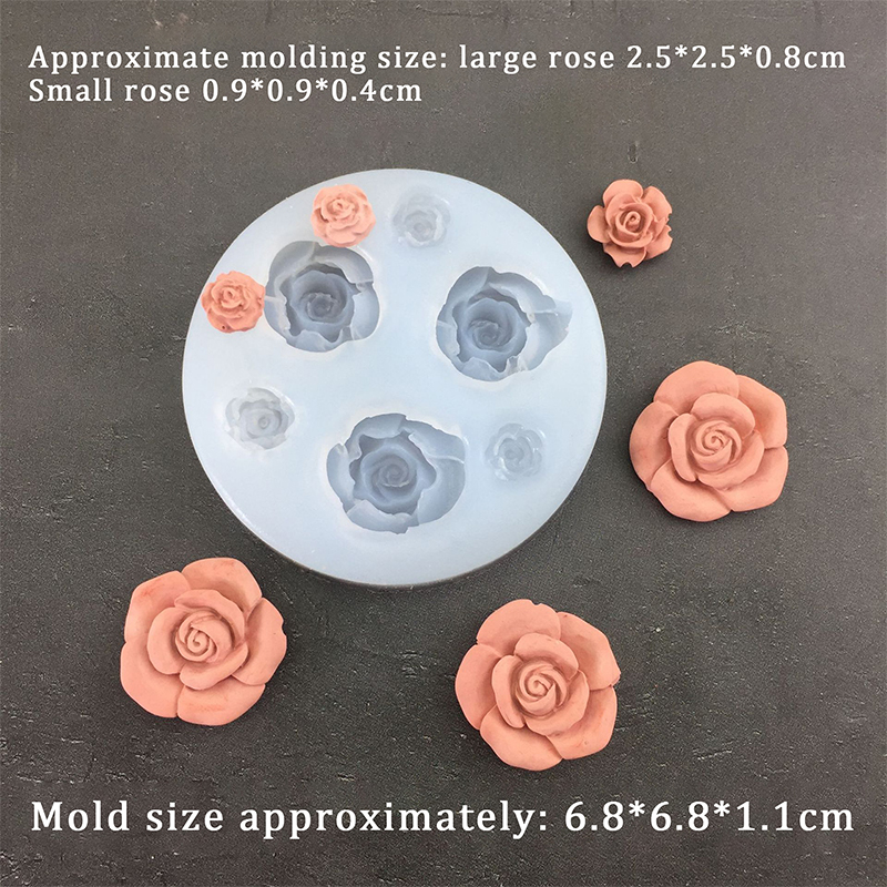 3D Rose Flower Shape Leaf Sili - Candle Making Supplies review and price