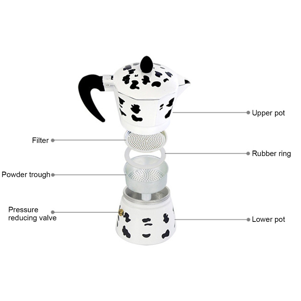Coffee Brewing Milk Cow Color  - Pour Pot Aluminum review and price
