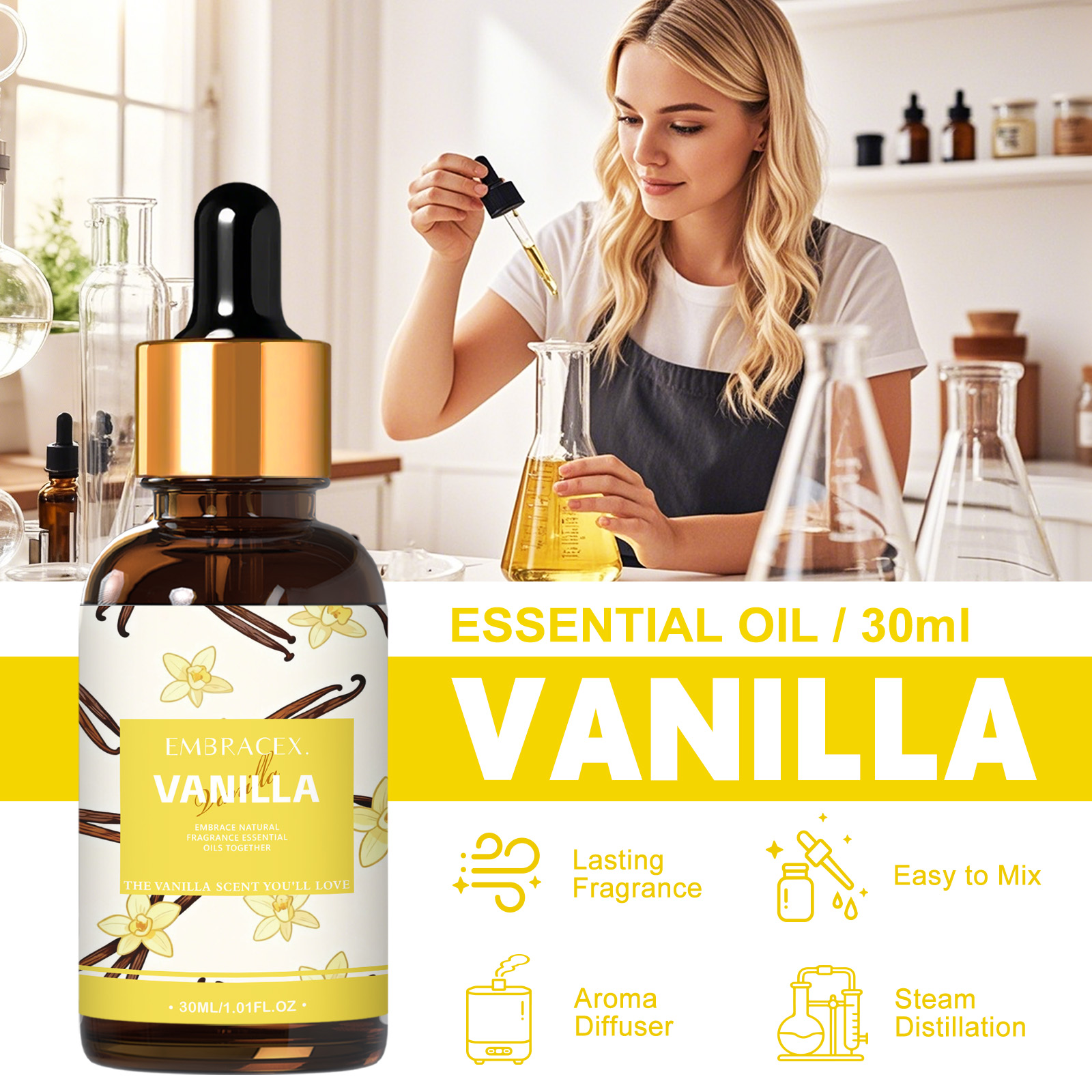 30ml Vanilla Essential Oil Per - Candle Making Raw Material review and price