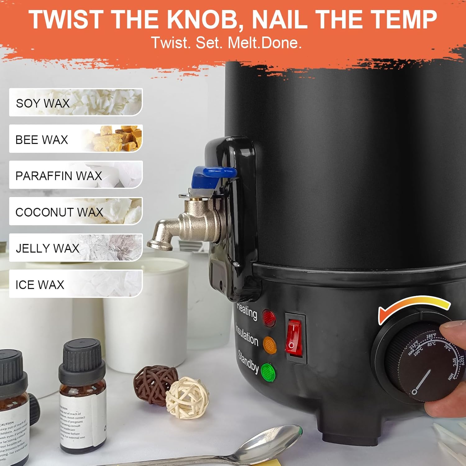 8Lbs Electric Wax Melter for C - Candle Making Wax Melter review and price