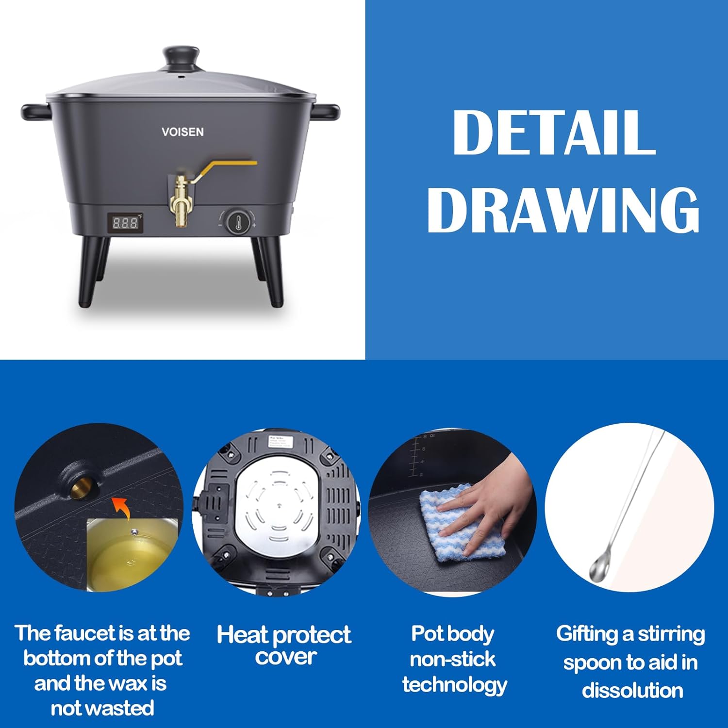 8Qt Electric Wax Melter for Ca - Candle Making Wax Melter review and price