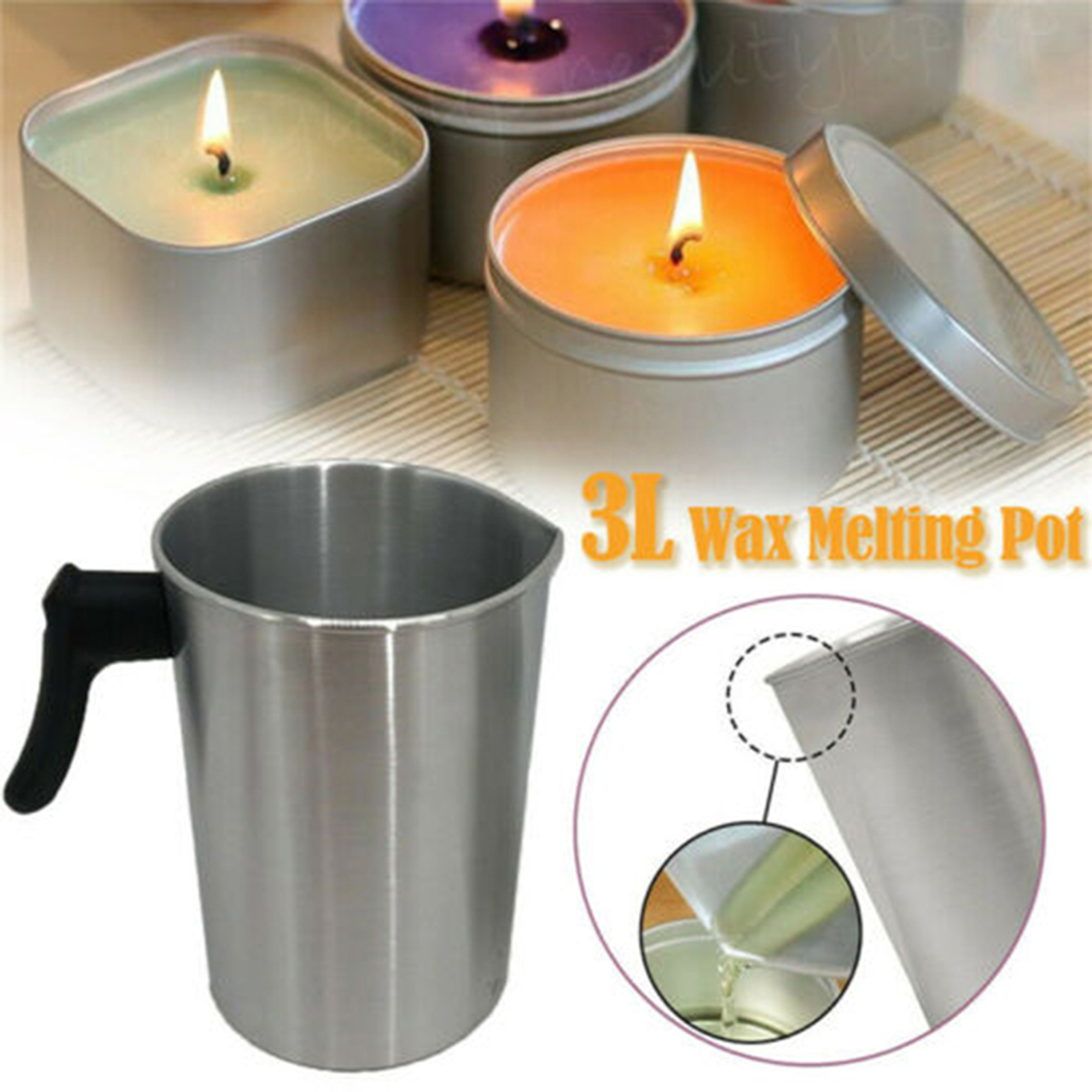 1.2L/1.8L/3L Aluminum Wax Melt - Pour Pot Aluminum review and price