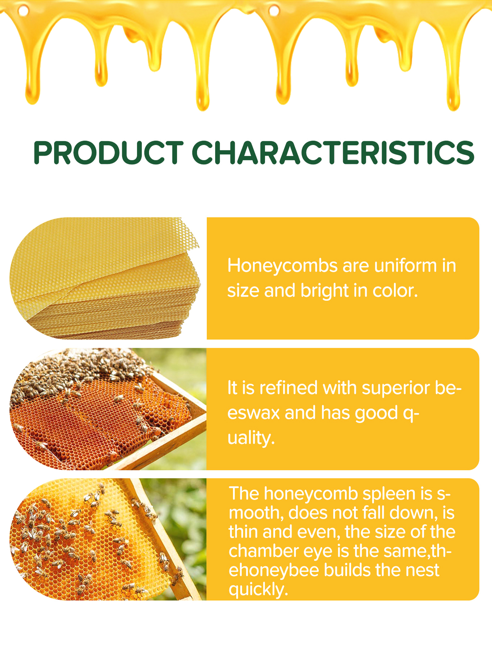 10Pcs Natural Honeycomb Bee Wa - Candle Making Raw Material review and price
