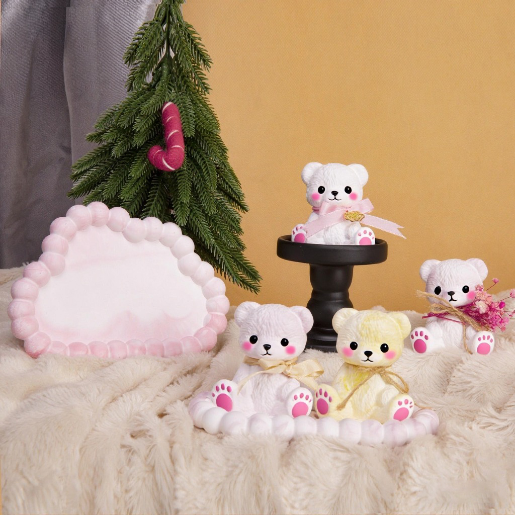 3PCS Couple Bear Silicone Mold - Candle Making Supplies review and price