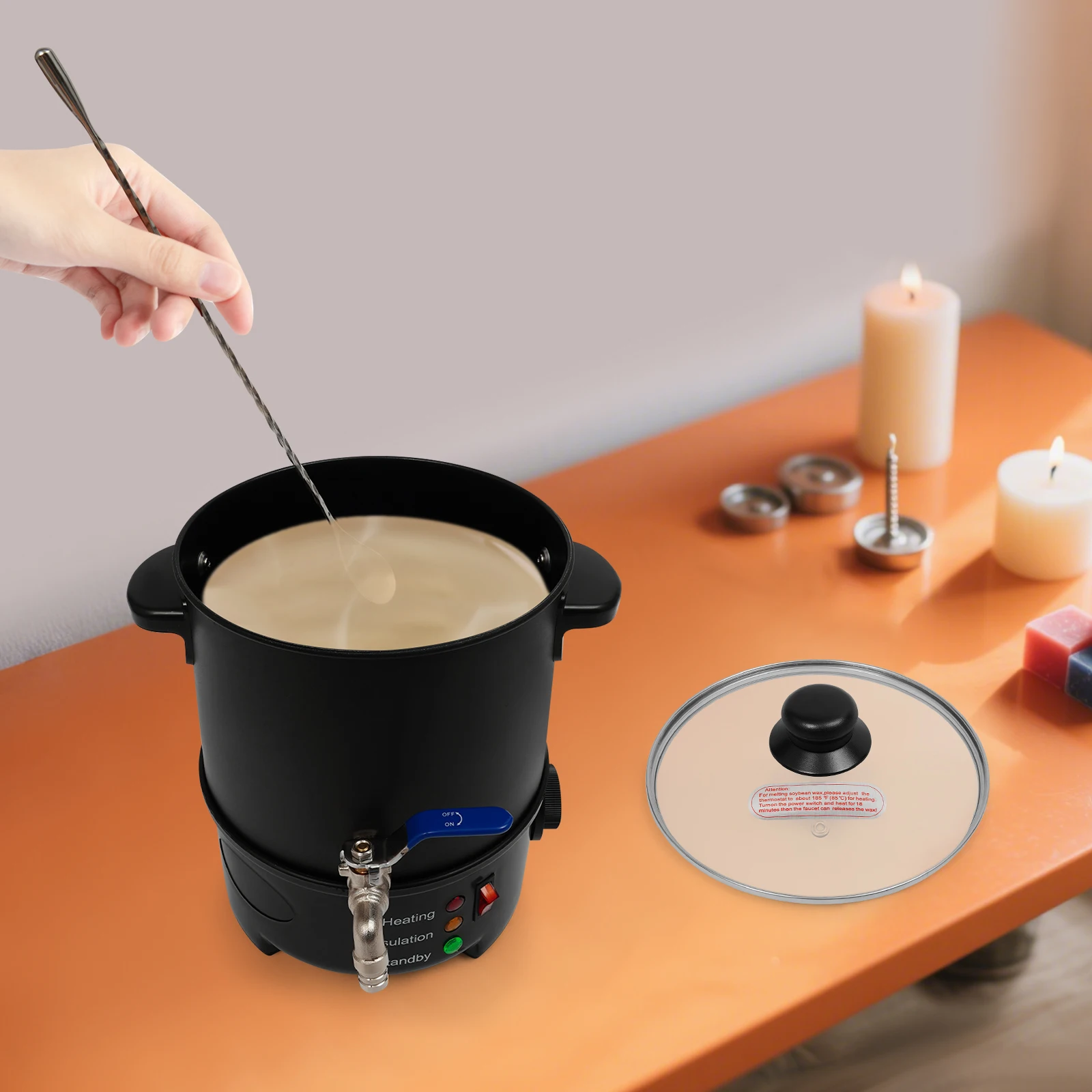 4L Electric Wax Melter, 600W 1 - Candle Making Wax Melter review and price